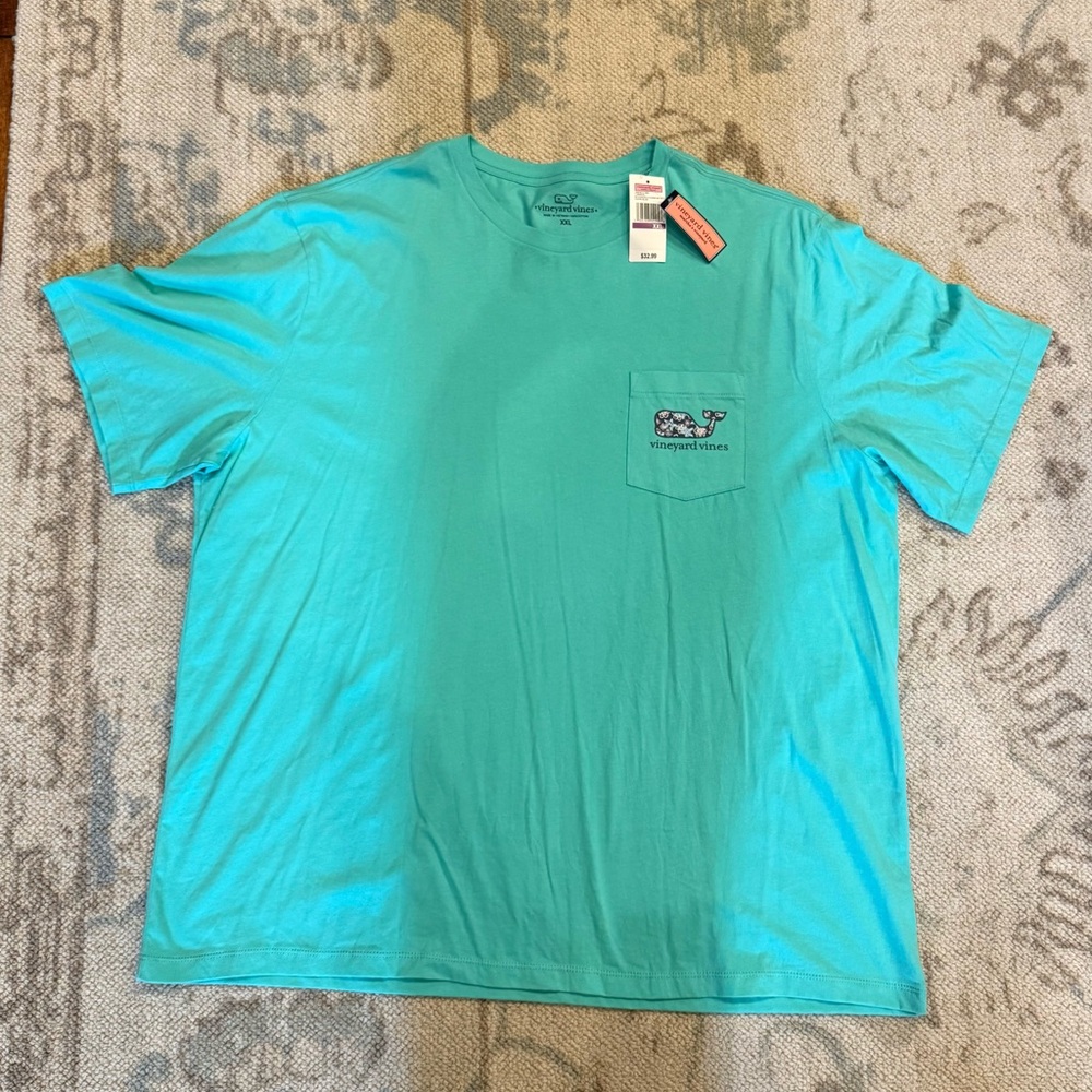 NWT Vineyard Vines Men's Aqua Short Sleeve Tee